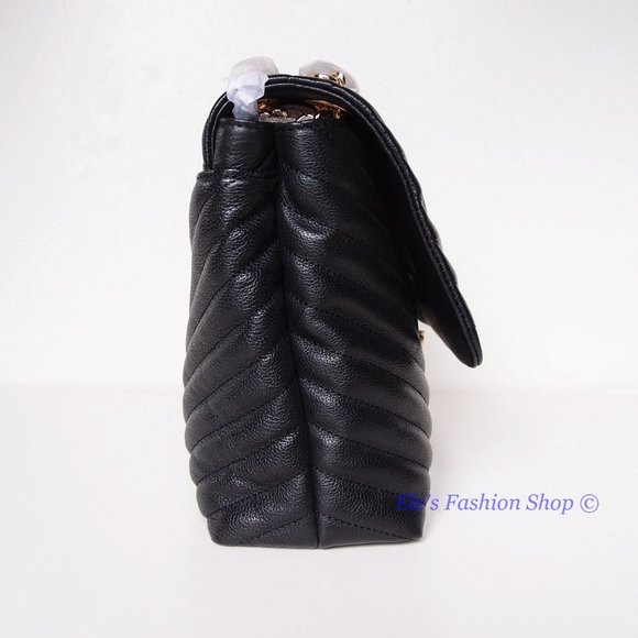 NWT Rebecca Minkoff Edie Medium Shoulder Crossbody Bag BLACK Gold AUTHENTIC - Picture 9 of 15